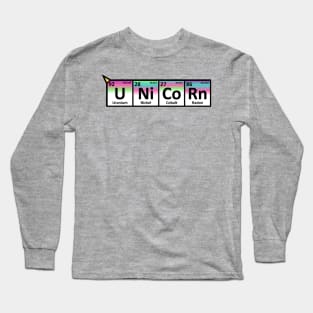 Unicorn on the periodic table Long Sleeve T-Shirt